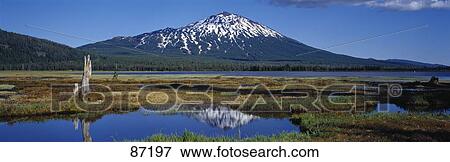 Mt Bachelor OR View Large Photo Image Stock Photo - Mt Bachelor OR. Fotosearch