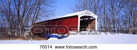 Picture - Neet Covered Bridge Parke Co IN USA. Fotosearch