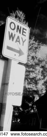 Stock Photo - One Way Sign . Fotosearch