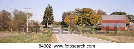 Stock Image - Red Barn IL. Fotosearch