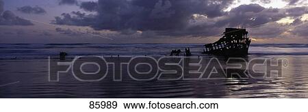 Stock Photo - Shipwreck Fort Stevens State Park Clatsop County OR. Fotosearch