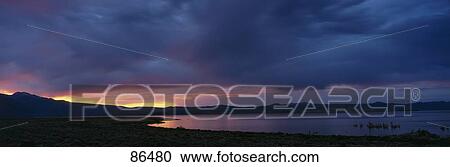 Stock Image - Sunset Mono Lake CA. Fotosearch