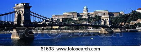 Szechenyi Bridge Royal Palace Budapest Hungary View Large Photo Image Stock Image - Szechenyi Bridge Royal Palace Budapest Hungary. Fotosearch