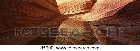 Stock Image - The Wave Navajo Sandstone Formation Vermilion Cliffs Wilderness AZ. Fotosearch
