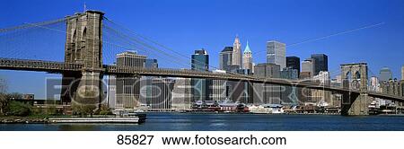 USA, New York, Brooklyn Bridge View Large Photo Image Stock Photo - USA, New York, Brooklyn Bridge. Fotosearch