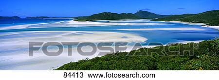 Stock Image - Whitehaven Beach Eastern Australia. Fotosearch