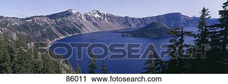 Wizard Island Crater Lake National Park OR View Large Photo Image Stock Image - Wizard Island Crater Lake National Park OR. Fotosearch