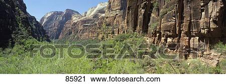 Stock Image - Zion Canyon Zion National Park UT. Fotosearch