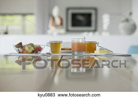Breakfast on a dining table View Large Photo Image Stock Image - Breakfast on a dining table. Fotosearch