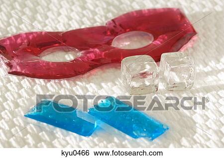 Close-up of an eye gel mask with ice cubes View Large Photo Image Stock Photograph - Close-up of an eye gel mask with ice cubes. Fotosearch