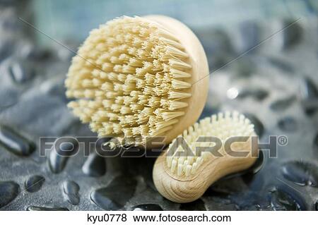 Close-up of two brushes View Large Photo Image Stock Photo - Close-up of two brushes. Fotosearch