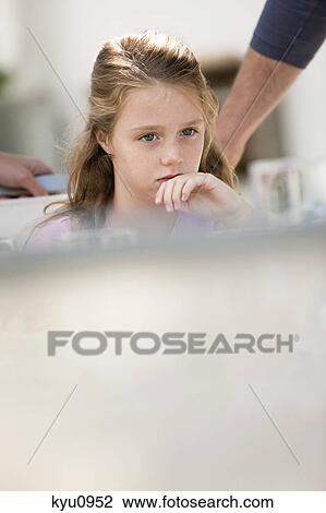 Girl looking serious View Large Photo Image Stock Image - Girl looking serious. Fotosearch
