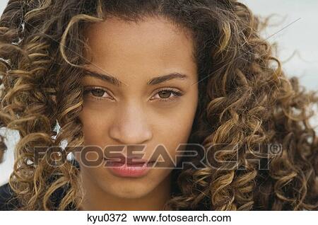 Portrait of a girl thinking View Large Photo Image Stock Image - Portrait of a girl thinking. Fotosearch