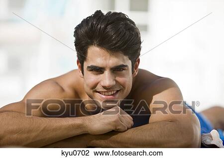 Portrait of a man smiling View Large Photo Image Stock Image - Portrait of a man smiling. Fotosearch
