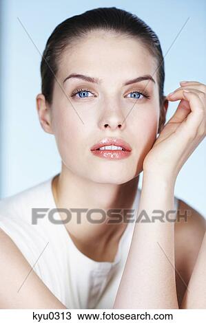 Portrait of young woman View Large Photo Image Stock Image - Portrait of young woman. Fotosearch