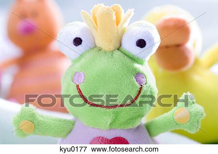 Stuffed frog, close-up View Large Photo Image Stock Photo - Stuffed frog, close-up. Fotosearch