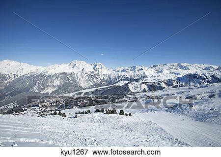 France, Alps, ski slope in Courchevel View Large Photo Image Stock Photo - France, Alps, ski slope in Courchevel. Fotosearch