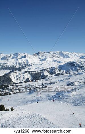 France, Alps, ski slope in Courchevel View Large Photo Image Stock Photo - France, Alps, ski slope in Courchevel. Fotosearch