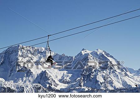 Ski lift, Courchevel, France View Large Photo Image Stock Image - Ski lift, Courchevel, France. Fotosearch
