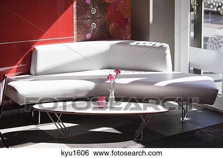 Stock Photograph - Sofa and table in a restaurant. Fotosearch