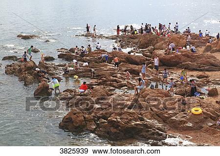 Asia, China, Shandong Province, Qingdao. Qingdao Bay View Large Photo Image Stock Photo - Asia, China, Shandong Province, Qingdao. Qingdao Bay. Fotosearch