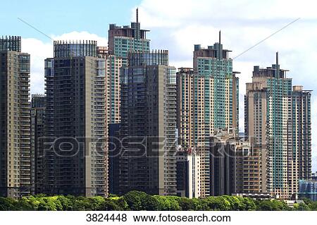 Stock Photo - Asia, China, Shanghai. Buildings. Fotosearch