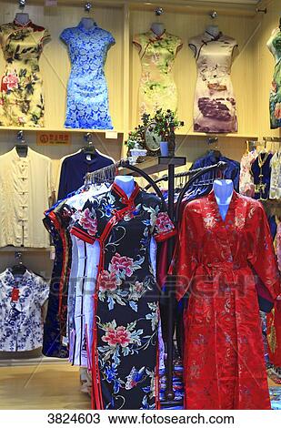 Asia, China, Shanghai. Dress shop View Large Photo Image Stock Image - Asia, China, Shanghai. Dress shop. Fotosearch