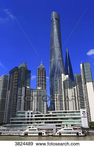 Asia, China, Shanghai.. LujiazuiTour Shanghai. Pudong View Large Photo Image Stock Photo - Asia, China, Shanghai.. LujiazuiTour Shanghai. Pudong. Fotosearch