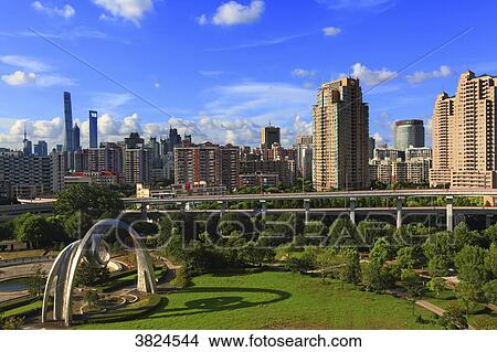 Asia, China, Shanghai. Nanpu bridge and Nanpu Square Park View Large Photo Image Picture - Asia, China, Shanghai. Nanpu bridge and Nanpu Square Park. Fotosearch
