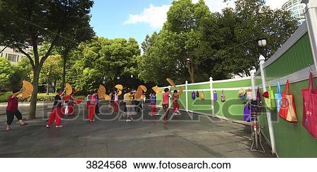 Asia, China, Shanghai.. Tai Chi Chuan View Large Photo Image Stock Photo - Asia, China, Shanghai.. Tai Chi Chuan. Fotosearch