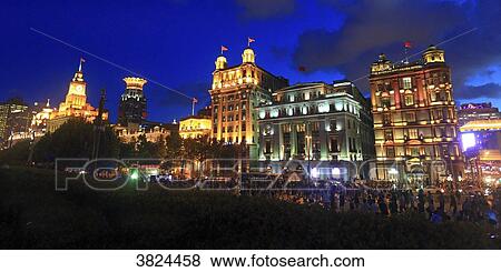 Asia, China, Shanghai.. The bund. Bund center. View Large Photo Image Stock Photo - Asia, China, Shanghai.. The bund. Bund center.. Fotosearch