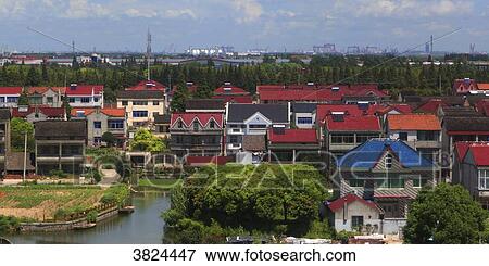 Asia, China, Shanghai. Villas View Large Photo Image Stock Photo - Asia, China, Shanghai. Villas. Fotosearch