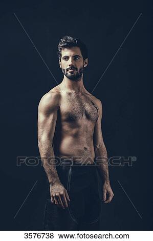 Bare chested man View Large Photo Image Stock Photo - Bare chested man. Fotosearch