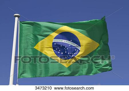 Brazilian flag. View Large Photo Image Stock Image - Brazilian flag.. Fotosearch