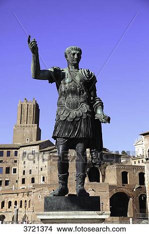 Bronze statue of the emperor Caesar Augustus, Rome, Lazio, Italy View Large Photo Image Picture - Bronze statue of the emperor Caesar Augustus, Rome, Lazio, Italy. Fotosearch