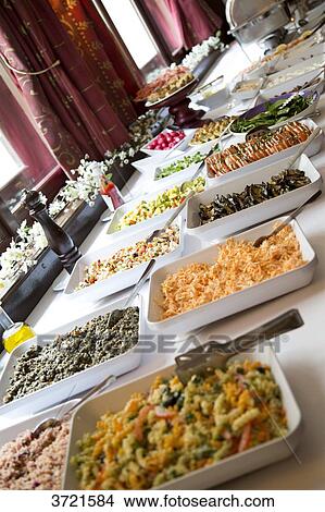 Buffet with various fresh salads a brunch View Large Photo Image Picture - Buffet with various fresh salads a brunch. Fotosearch