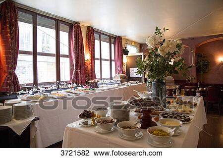 Buffets prepared for brunch in a Parisian restaurant View Large Photo Image Stock Image - Buffets prepared for brunch in a Parisian restaurant. Fotosearch