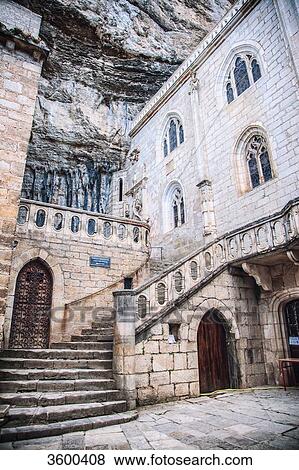 Building inside the Shrine of Rocamadour, Lot, France View Large Photo Image Stock Photo - Building inside the Shrine of Rocamadour, Lot, France. Fotosearch