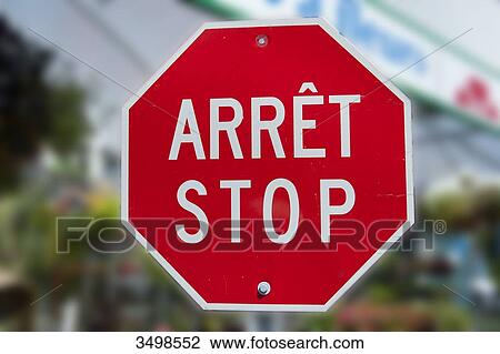 Canada, Province of Quebec. Bilingual road sign View Large Photo Image Stock Image - Canada, Province of Quebec. Bilingual road sign. Fotosearch