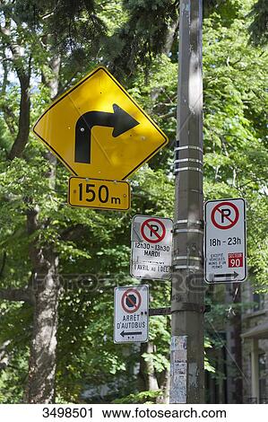 Canada, Province of Quebec. Montreal. Plateau Mont Royal district. Mont Royal Avenue. Road signs View Large Photo Image Stock Image - Canada, Province of Quebec. Montreal. Plateau Mont Royal district. Mont Royal Avenue. Road signs. Fotosearch