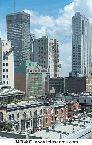 Stock Photo - Canada. Province of Quebec, Montreal. The city center. Fotosearch