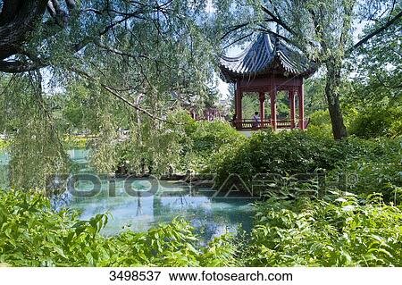 Canada, Province of Quebec. Montreal. District Hochelega-Maisonneuve (HoMa). The botanic garden. The Chinese garden View Large Photo Image Stock Photo - Canada, Province of Quebec. Montreal. District Hochelega-Maisonneuve (HoMa). The botanic garden. The Chinese garden. Fotosearch