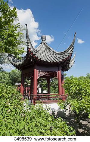 Canada, Province of Quebec. Montreal. District Hochelega-Maisonneuve (HoMa). The botanic garden. The Chinese garden View Large Photo Image Stock Photo - Canada, Province of Quebec. Montreal. District Hochelega-Maisonneuve (HoMa). The botanic garden. The Chinese garden. Fotosearch
