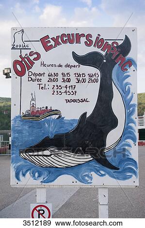 Stock Photo - Canada, Province of Quebec. Tadoussac, world capital of whale watching. Fotosearch
