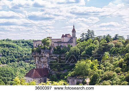 Castle of Rocamadour, Lot, France View Large Photo Image Stock Photo - Castle of Rocamadour, Lot, France. Fotosearch