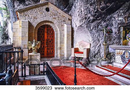 Stock Image - Caves of Covadonga, Asturias, Spain. Fotosearch