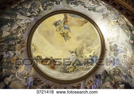 Ceiling of the sanctuary of Our Lady of the Rosary Pompeii, Campania, Italy View Large Photo Image Stock Photo - Ceiling of the sanctuary of Our Lady of the Rosary Pompeii, Campania, Italy. Fotosearch