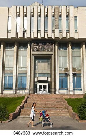 Central Asia, Kyrgyzstan, Chuy province, capital Bishkek, Ala-Too place, the State historical museum View Large Photo Image Stock Image - Central Asia, Kyrgyzstan, Chuy province, capital Bishkek, Ala-Too place, the State historical museum. Fotosearch