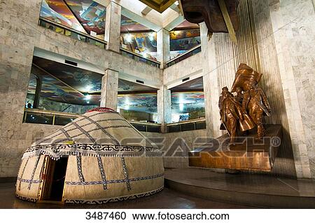 Central Asia, Kyrgyzstan, Chuy province, capital Bishkek, Ala-Too place, the State historical museum, Lenin statue dominating a yurt, the traditional house of Kyrgyz View Large Photo Image Stock Image - Central Asia, Kyrgyzstan, Chuy province, capital Bishkek, Ala-Too place, the State historical museum, Lenin statue dominating a yurt, the traditional house of Kyrgyz. Fotosearch