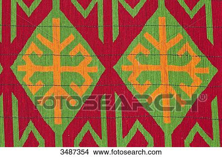 Picture - Central Asia, Kyrgyzstan, Issyk Kul Province (Ysyk-Kl), Barskoon, women association named Onor Bulagy making felt carpets called Ala Kijuz. Fotosearch
